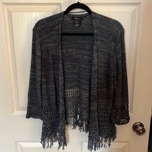 Style & Co blue light weight 3/4 length sleeve cardigan